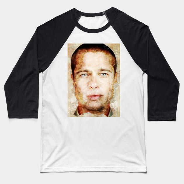 Brad Pitt Baseball T-Shirt by Durro